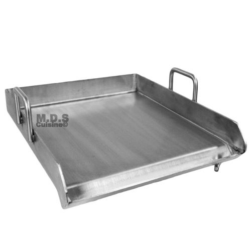  Stainless Steel Flat Top Comal Plancha 18x16 inch BBQ Griddle for cooking with Outdoors Stove or Grill catering