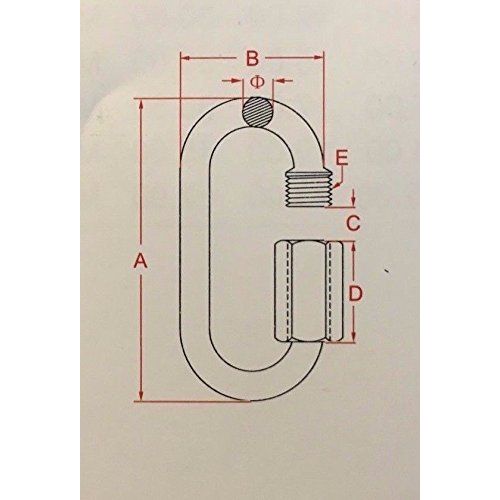  [아마존베스트]Stainless Steel 316 Quick Link 3/8 Marine Grade