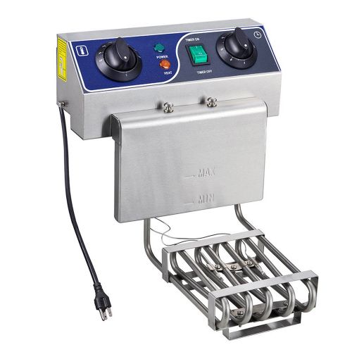  KOVAL INC. Koval Inc. Stainless Steel Commercial Electric Deep Fat Fryer with Drain and Basket (10L, Silver Single Tank)