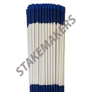 Stakemakers Driveway Marker, Snow Stakes, Plow Stakes, Reflective Tape, 5/16 Diameter x 48 Fiberglass, Blue, 10 Pack