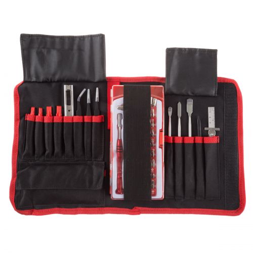  Electronic Repair Tech Tool Kit- 70 Piece Set with Precision Screwdriver, Bits, Tweezers and More For Repairing Cell PhoneTabletLaptop By Stalwart