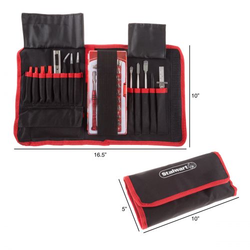  Electronic Repair Tech Tool Kit- 70 Piece Set with Precision Screwdriver, Bits, Tweezers and More For Repairing Cell PhoneTabletLaptop By Stalwart