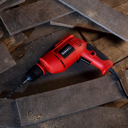  [아마존베스트]Stalwart Electric Power Drill with 6-Foot Cord  Variable Speed, Reversable Wired Screwdriver with Bubble Level, Carrying Case & Accessories