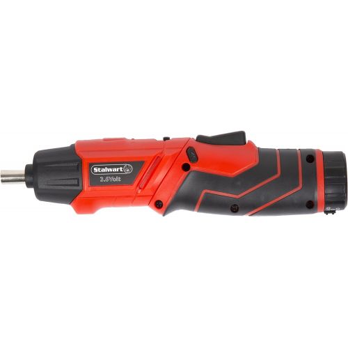  [아마존베스트]Pivoting Screwdriver 45 Pc. Set-Pivoting Cordless Power Tool with Rechargeable 3.6V Battery, LED Lights, Bits, Sockets, and Case by Stalwart