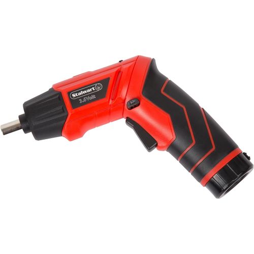  [아마존베스트]Pivoting Screwdriver 45 Pc. Set-Pivoting Cordless Power Tool with Rechargeable 3.6V Battery, LED Lights, Bits, Sockets, and Case by Stalwart