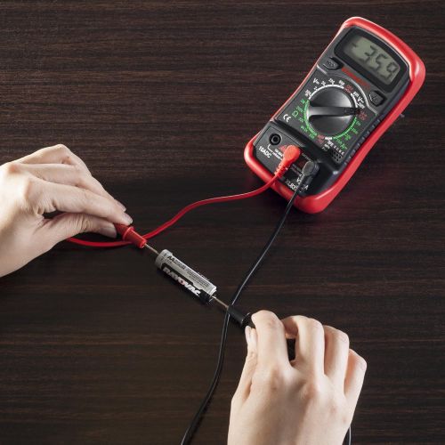  [아마존베스트]Stalwart Digital Multimeter with Backlit LCD Display and Needle Probes- Amp, Ohm and Voltage Tester for Outlets, Wire Continuity and Batteries