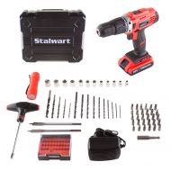 Stalwart 75-PT1003 12V Lithium Ion 75 Pc 2 Speed Drill & Accessory Tool Set,
