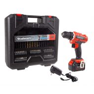 Stalwart 20V Cordless Drill with Rechargeable Lithium-Ion Battery and 89 Piece Accessory Set - Portable Power Tool with Bits, Drivers and Brushes