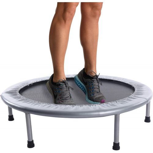  Stamina 36-Inch Folding Trampoline | Quiet and Safe Bounce | Access to Free Online Workouts Included | Supports Up to 250 Pounds