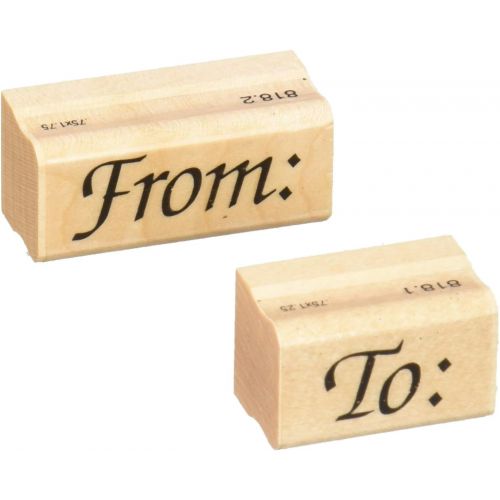  [아마존베스트]Stamps by Impression ST 0818 to from (to from (2 pc. Set) Rubber Stamp