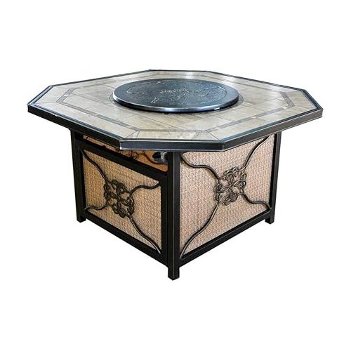  Stanbroil Cast Aluminum Fire Pit Burner Cover, Rust-Free Fire Pit Lid for Outside Fire Pit or Table, Lazy Susan for Agio and TK Classics