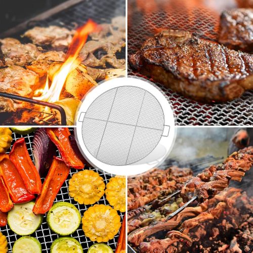  Stanbroil Fire Pit Cooking Grill Grate with 3 Support Bars - Outdoor Round BBQ Campfire Grill Grid - Camping Cookware - Stainless Steel, 30 Inch