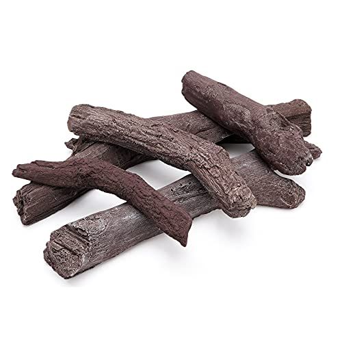  Stanbroil 5 Piece Set of Fireplace Wood Logs for All Types of Ventless, Gel, Ethanol, Electric, Propane, Indooror or Outdoor Fireplaces and Fire Pits