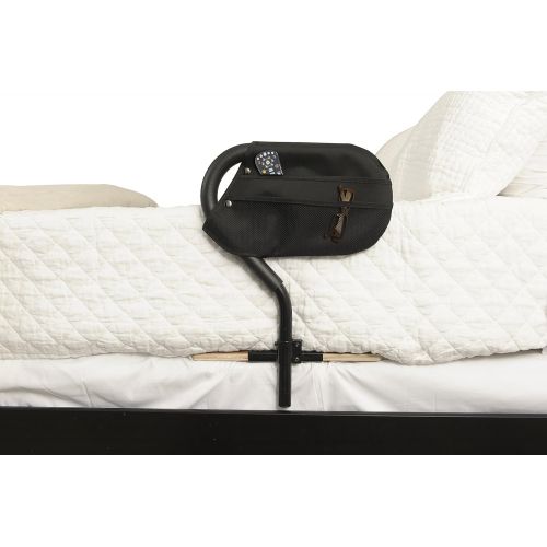  Stander BedCane - Adult Home Bed Safety Rail & Handle + Height Adjustable Elderly Standing Assist Aid & Pouch