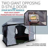 The Original-Authentic Standing Room 12X12 Family Cabin Tent 8.5 of Head Room 4 Big Screen Doors Fast Easy Set Up,Full TUB Style Floor Canopy Frame NOT Included