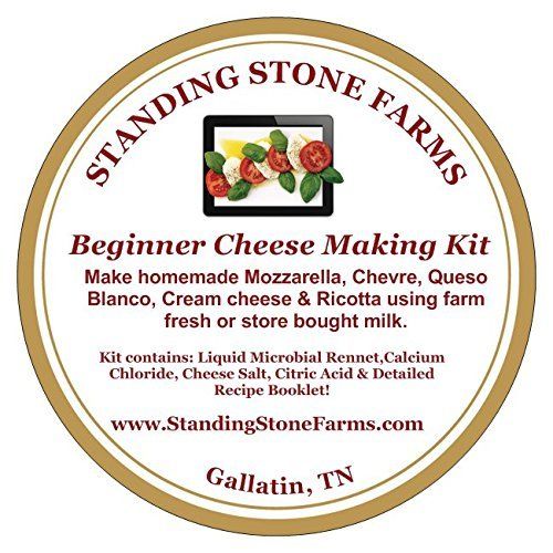  Standing Stone Farms Basic Beginner Cheese Making Kit - Mozzarella, Burrata, Burricota, Chevre, Ricotta, Mascarpone & Butter!