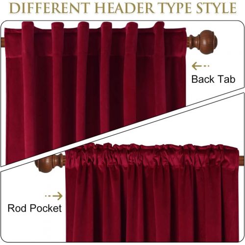  StangH Elegant Home Decor Velvet Curtains - Soft Thick Soundproof Velvet Drapes with Rod Pocket & Back Tab Light Blocking Privacy Protect for PartyDining Room, Gold, 52 x 96 Each Panel,