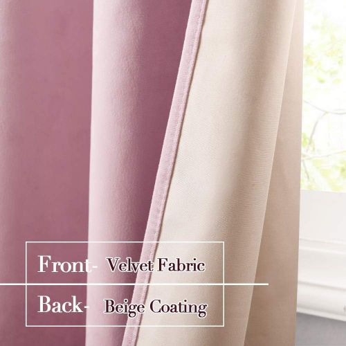  StangH Elegant Home Decor Velvet Curtains - Soft Thick Soundproof Velvet Drapes with Rod Pocket & Back Tab Light Blocking Privacy Protect for PartyDining Room, Gold, 52 x 96 Each Panel,