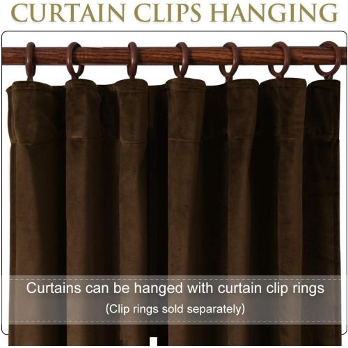  StangH Elegant Home Decor Velvet Curtains - Soft Thick Soundproof Velvet Drapes with Rod Pocket & Back Tab Light Blocking Privacy Protect for PartyDining Room, Gold, 52 x 96 Each Panel,