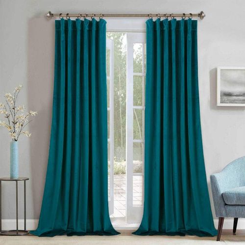  StangH Elegant Home Decor Velvet Curtains - Soft Thick Soundproof Velvet Drapes with Rod Pocket & Back Tab Light Blocking Privacy Protect for PartyDining Room, Gold, 52 x 96 Each Panel,