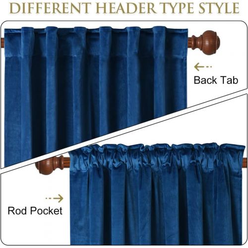  StangH Elegant Home Decor Velvet Curtains - Soft Thick Soundproof Velvet Drapes with Rod Pocket & Back Tab Light Blocking Privacy Protect for PartyDining Room, Gold, 52 x 96 Each Panel,