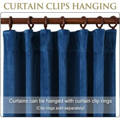  StangH Elegant Home Decor Velvet Curtains - Soft Thick Soundproof Velvet Drapes with Rod Pocket & Back Tab Light Blocking Privacy Protect for PartyDining Room, Gold, 52 x 96 Each Panel,