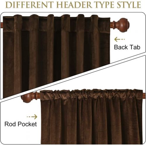  StangH Elegant Home Decor Velvet Curtains - Soft Thick Soundproof Velvet Drapes with Rod Pocket & Back Tab Light Blocking Privacy Protect for PartyDining Room, Gold, 52 x 96 Each Panel,