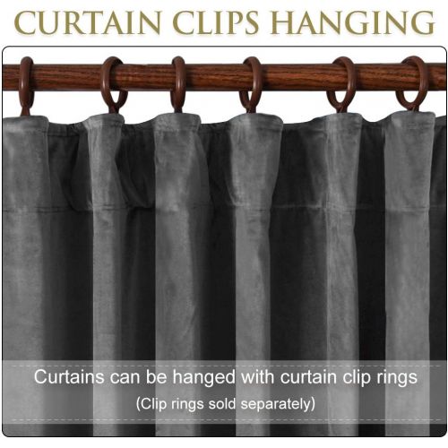  StangH Elegant Home Decor Velvet Curtains - Soft Thick Soundproof Velvet Drapes with Rod Pocket & Back Tab Light Blocking Privacy Protect for PartyDining Room, Gold, 52 x 96 Each Panel,