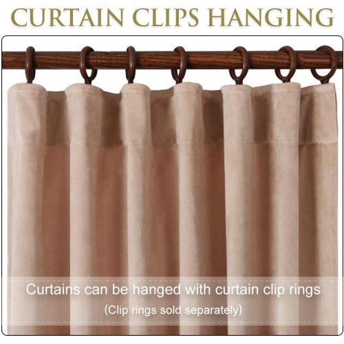  StangH Elegant Home Decor Velvet Curtains - Soft Thick Soundproof Velvet Drapes with Rod Pocket & Back Tab Light Blocking Privacy Protect for PartyDining Room, Gold, 52 x 96 Each Panel,