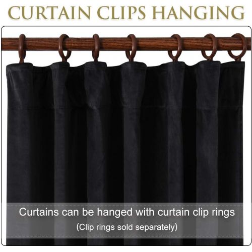  StangH Elegant Home Decor Velvet Curtains - Soft Thick Soundproof Velvet Drapes with Rod Pocket & Back Tab Light Blocking Privacy Protect for PartyDining Room, Gold, 52 x 96 Each Panel,