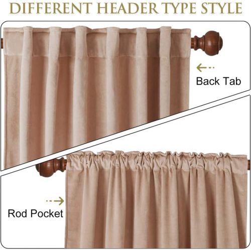  StangH Elegant Home Decor Velvet Curtains - Soft Thick Soundproof Velvet Drapes with Rod Pocket & Back Tab Light Blocking Privacy Protect for PartyDining Room, Gold, 52 x 96 Each Panel,