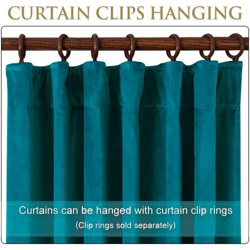  StangH Elegant Home Decor Velvet Curtains - Soft Thick Soundproof Velvet Drapes with Rod Pocket & Back Tab Light Blocking Privacy Protect for PartyDining Room, Gold, 52 x 96 Each Panel,