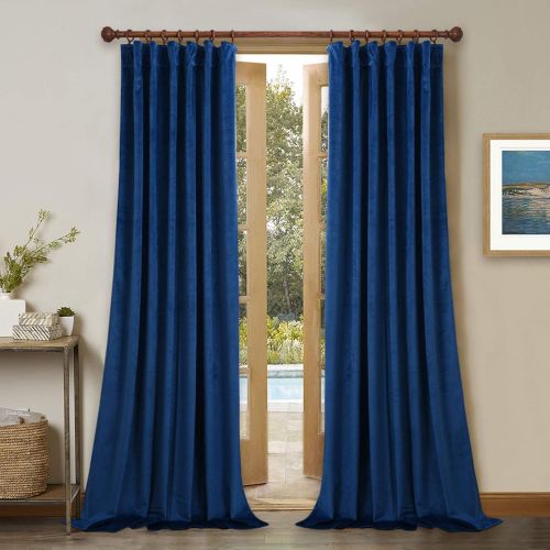  StangH Elegant Home Decor Velvet Curtains - Soft Thick Soundproof Velvet Drapes with Rod Pocket & Back Tab Light Blocking Privacy Protect for PartyDining Room, Gold, 52 x 96 Each Panel,