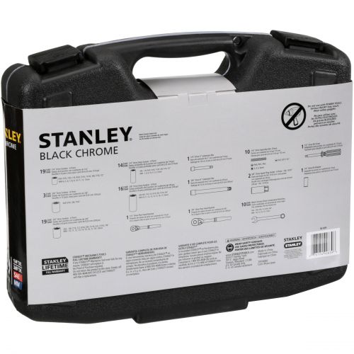 스텐리 Stanley STANLEY 92-839 99-Piece Mechanics Tool Set, Black Chrome