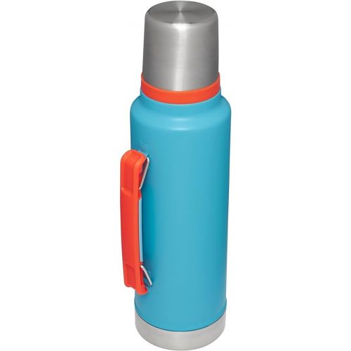 스텐리 Stanley Classic Vacuum Insulated Wide Mouth Bottle - Pool - BPA-Free 18/8 Stainless Steel Thermos for Cold & Hot Beverages - 1.5 QT