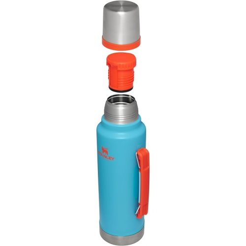 스텐리 Stanley Classic Vacuum Insulated Wide Mouth Bottle - Pool - BPA-Free 18/8 Stainless Steel Thermos for Cold & Hot Beverages - 1.5 QT