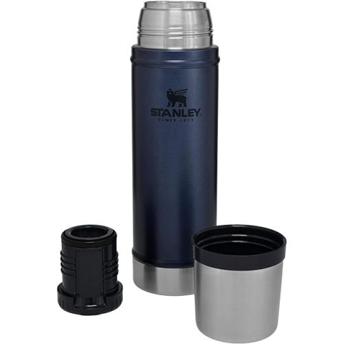스텐리 Stanley Classic Vacuum Insulated Wide Mouth Bottle - Nightfall - BPA-Free 18/8 Stainless Steel Thermos for Cold & Hot Beverages - 20 oz