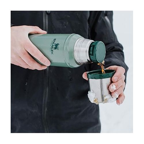 스텐리 Stanley Classic Vacuum Insulated Wide Mouth Bottle - Nightfall - BPA-Free 18/8 Stainless Steel Thermos for Cold & Hot Beverages - 20 oz