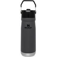Stanley IceFlow Stainless Steel Water Jug with Straw, Vacuum Insulated Water Bottle for Home and Office, Reusable Tumbler with Straw Leak Resistant Flip, Charcoal, 22 OZ