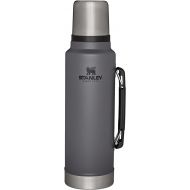 Stanley Classic Vacuum Insulated Wide Mouth Bottle - Charcoal - BPA-Free 18/8 Stainless Steel Thermos for Cold & Hot Beverages - 1.5 QT