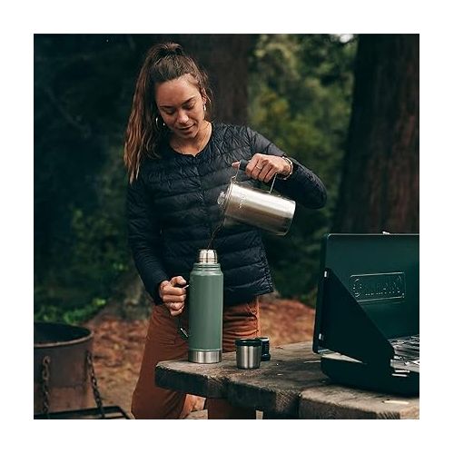 스텐리 Stanley Classic Vacuum Insulated Wide Mouth Bottle - BPA-Free 18/8 Stainless Steel Thermos for Cold & Hot Beverages - Keeps Liquid Hot or Cold for Up to 24 Hours