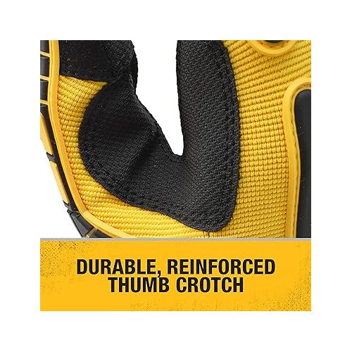 스텐리 Dewalt Work Glove Dpg781 Mechanic Carpentry Unisex Adult Blend Impact Resistant Reusable