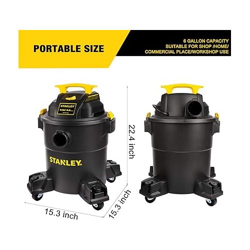 스텐리 Stanley - SL18116P Wet/Dry Vacuum, 6 Gallon, 4 Horsepower Black