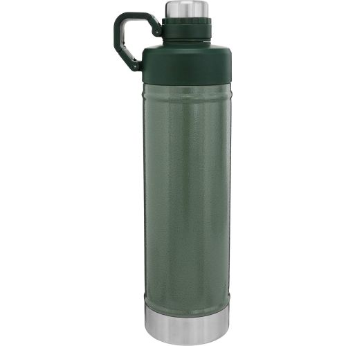 스텐리 Stanley Classic Easy-Clean Water Bottle 25oz with Never Lose Hinged Leak Proof Lid, Stainless Steel Thermos for Cold Beverages, Wide Mouth Insulated Thermos,