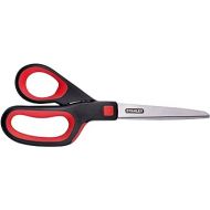 Stanley 8 Inch All-Purpose Ergonomic Scissor (SCI8EST-RED), Red/Black