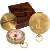 Personalized Compass for Baptism, Confirmation, First Communion | Engraved Gift of Faith for Catholic or Christian Men, Teen Boy, Boys, Son, Grandson