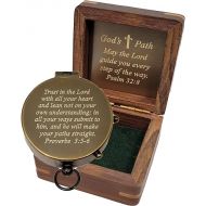 Confirmation and Baptism Gifts for Boys | Engraved Compass Personalized | Inspirational Religious Compasses with Scripture for First Communion, Pastor, Men, Women, Girls