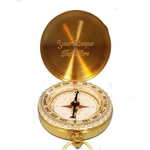 스텐리 Stanley London Personalized Pocket Compass Engraved Joshua 1:9 (Be Strong and Courageous) - Great for Baptism, Confirmation, First Communion, Graduation