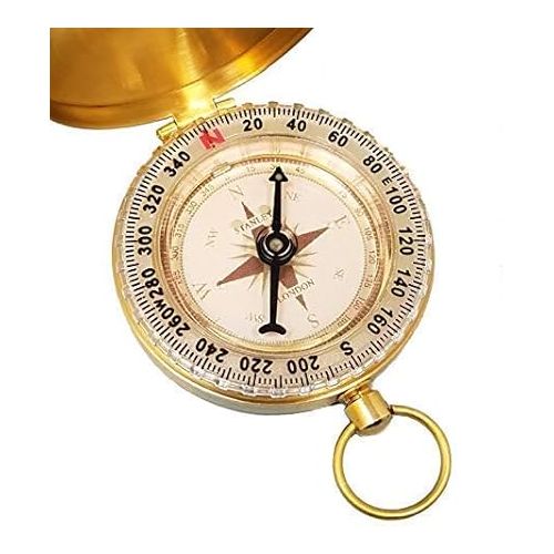 스텐리 Stanley London Personalized Pocket Compass Engraved Joshua 1:9 (Be Strong and Courageous) - Great for Baptism, Confirmation, First Communion, Graduation