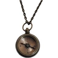 Stanley London Engraved Antique Brass Working Compass Necklace | Personalized Gift For Her, Women, Wife, Girlfriend, Daughter, Niece, Adventurer, Traveler